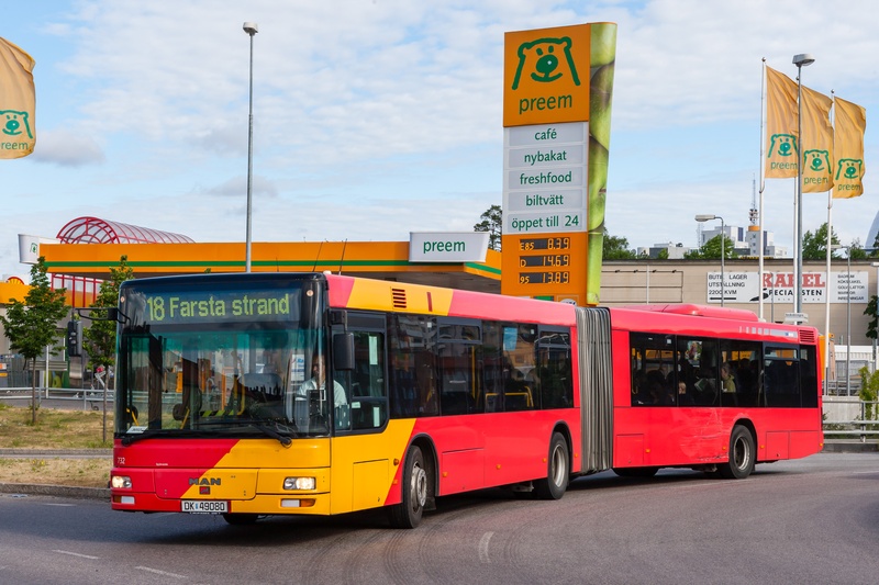 Busslink 732 i Sofielundsplan, Stockholm