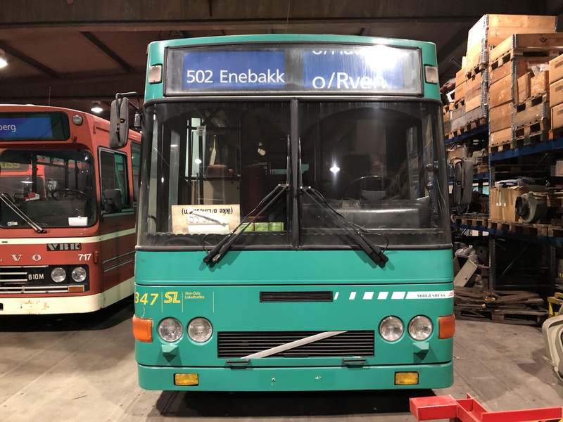 Bussen på LTFs lager ved Hønefoss