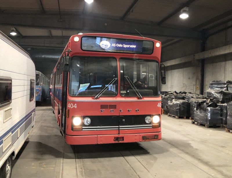 Bussen på LTFs lager ved Hønefoss